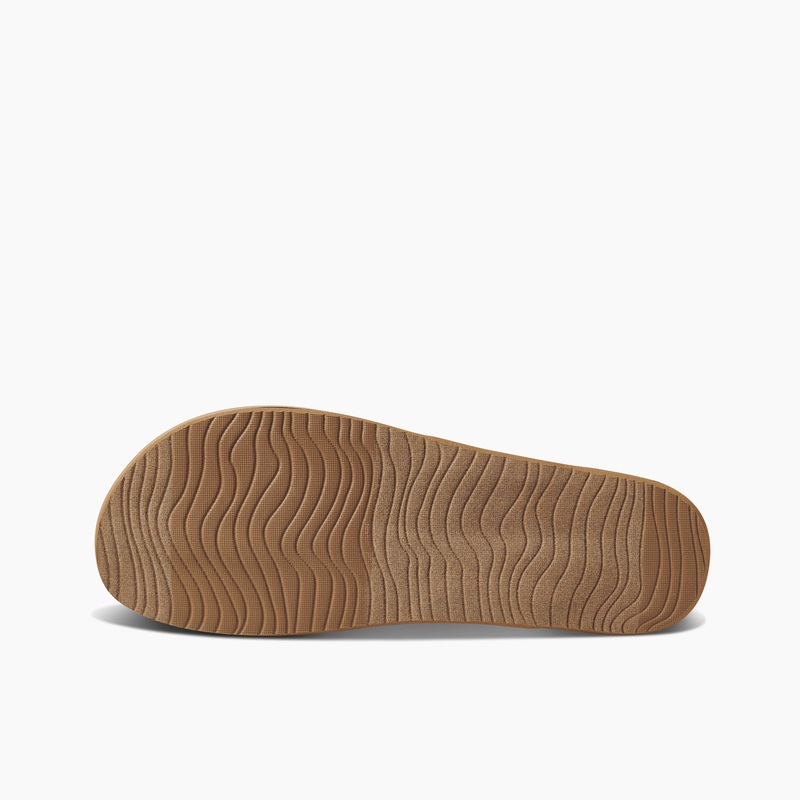 Beige Women's Reef Cushion Strand Flip Flops | t5cYHVBVYk9