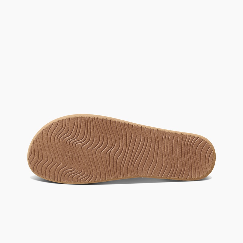 Black / Beige Women's Reef Cushion Court Flip Flops | 6i4uEgkJq5D