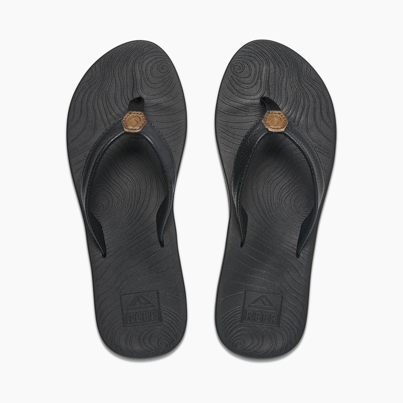Black / Black Women\'s Reef Zen Love Flip Flops | WjlHjdLIDi5