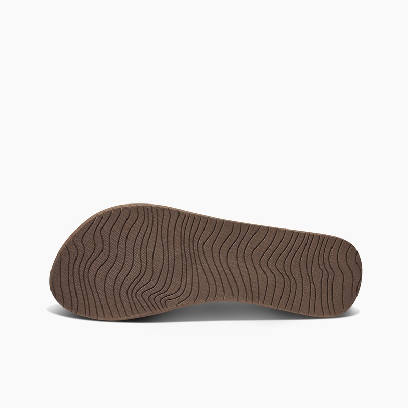 Black / Brown Women's Reef Cushion Celine Flip Flops | OYbYf3z42Sq