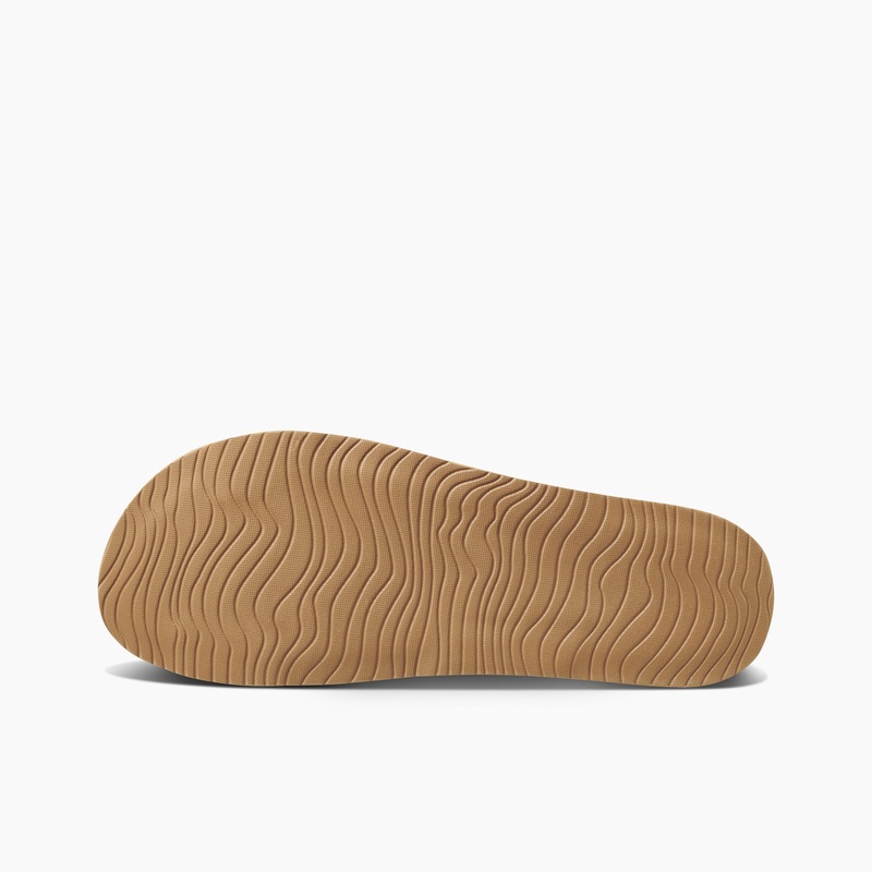 Black / Brown Women's Reef Cushion Spring Bloom Slides | fbOJnsMa1Mn