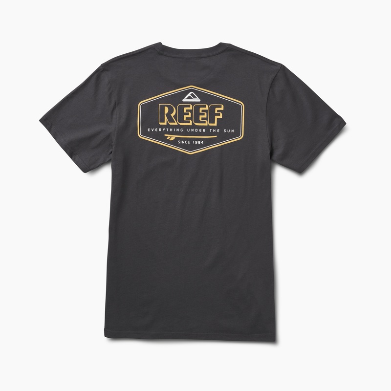 Black Men's Reef Cushion Court T Shirts | qRJmmipJbaK