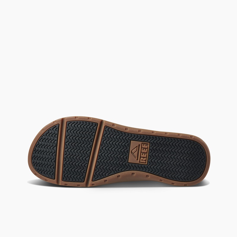 Black Men's Reef Ortho-spring Woven Flip Flops | 643zBnM6hfy