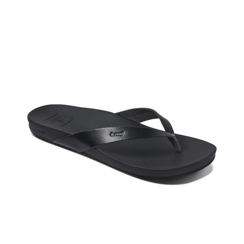 Black Women's Reef Cushion Court Flip Flops | H9I66gyLJrP