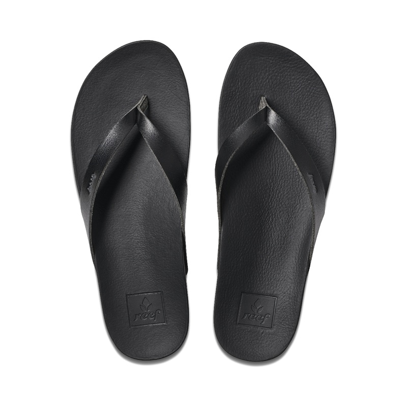 Black Women\'s Reef Cushion Court Flip Flops | H9I66gyLJrP