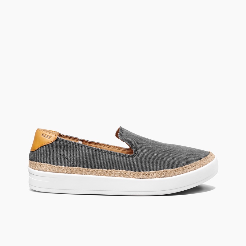 Black Women's Reef Cushion Sunrise Sneakers | 9sf3sPComIg