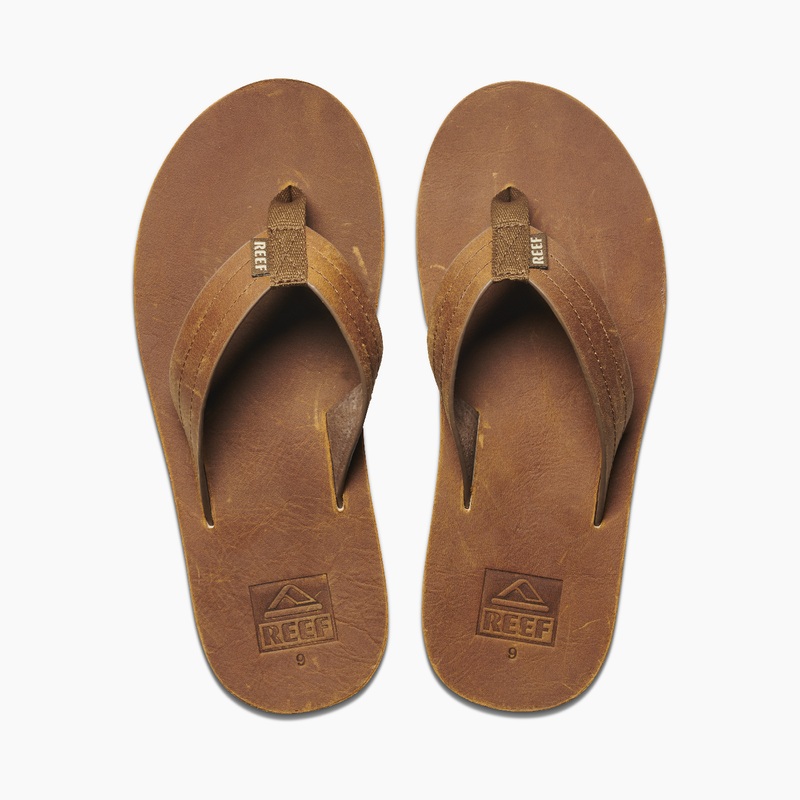 Brown / Brown Men's Reef Voyage Le Swellular Flip Flops | hA1PAhdavaE