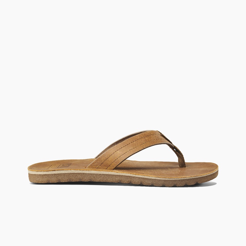 Brown / Brown Men's Reef Voyage Le Swellular Flip Flops | hA1PAhdavaE
