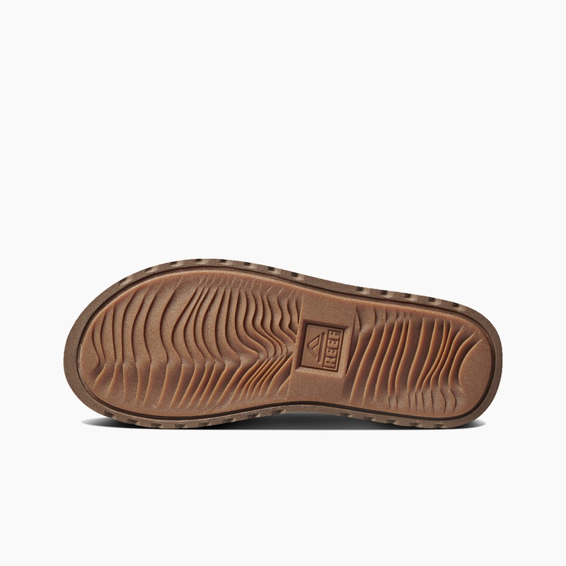 Brown / Brown Men's Reef Voyage Le Swellular Flip Flops | hA1PAhdavaE