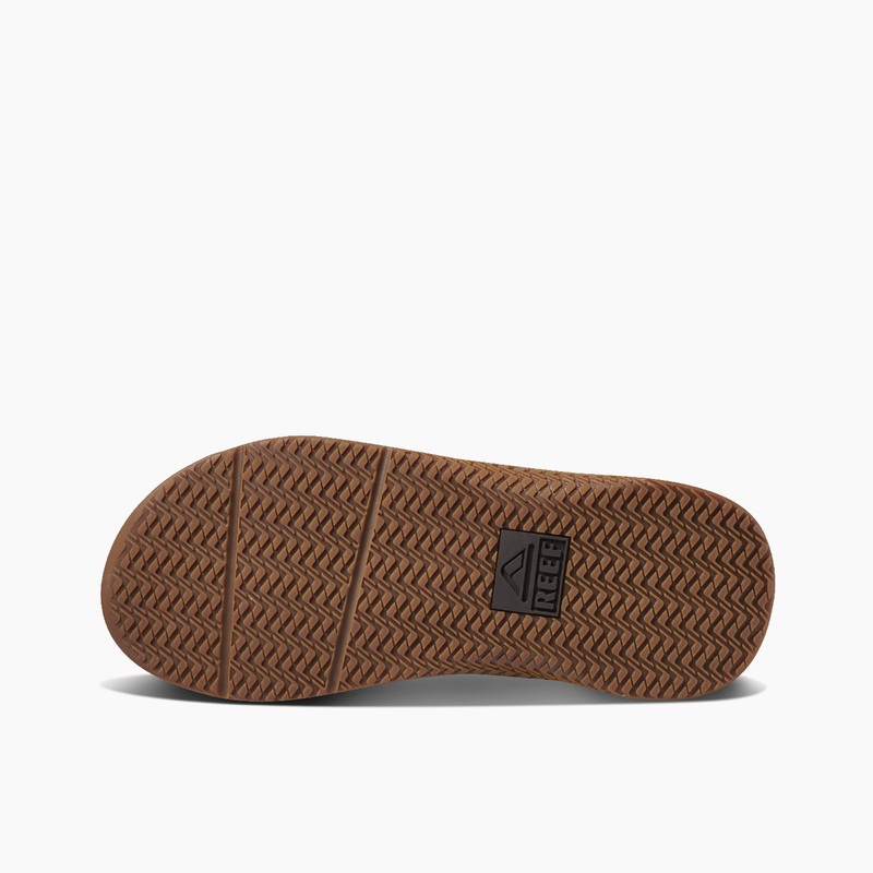 Brown Men's Reef Anchor Le Flip Flops | sH2T2EF6t0e