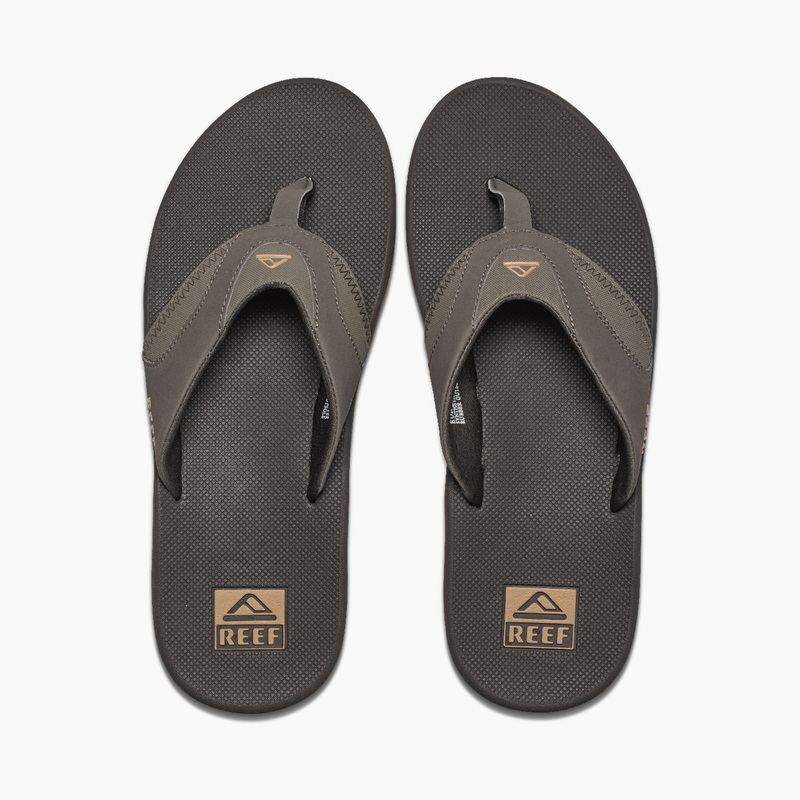Brown Men\'s Reef Fanning Flip Flops | CBKBH3WfCu0