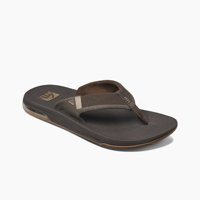 Brown Men's Reef Fanning Low Flip Flops | qjEh3MtGira