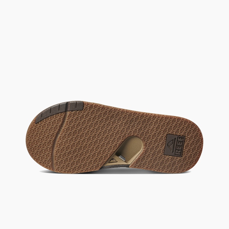 Brown Men's Reef Fanning Low Flip Flops | qjEh3MtGira