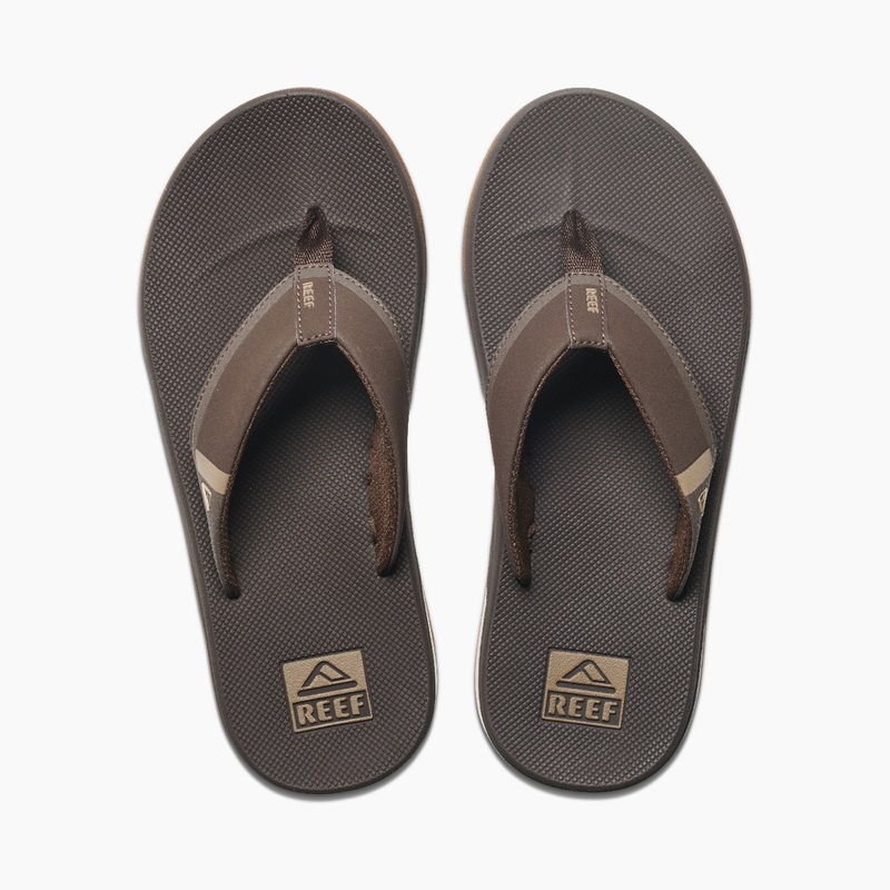 Brown Men\'s Reef Fanning Low Flip Flops | qjEh3MtGira