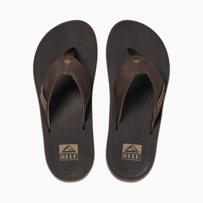 Brown Men\'s Reef Santa Ana Flip Flops | igdFAgbCLaI