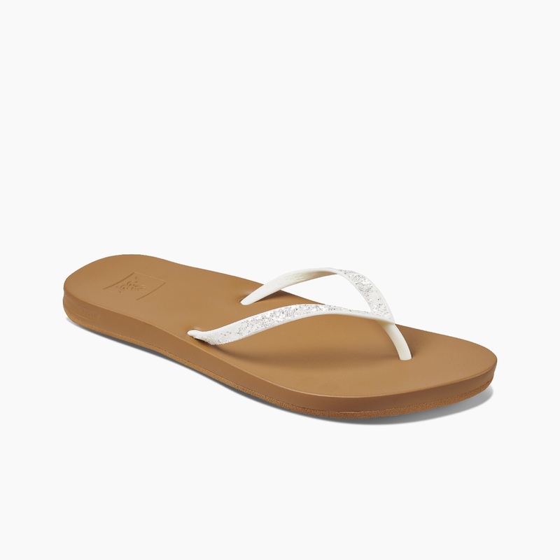 Brown Women's Reef Cushion Stargazer Flip Flops | 7L6XJMN4SX5