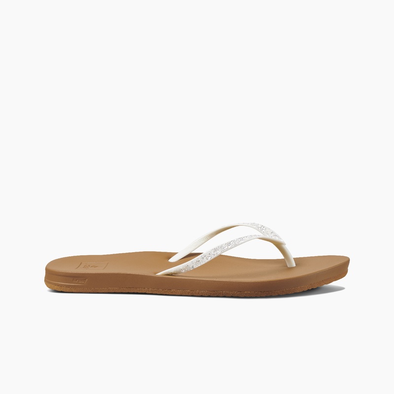 Brown Women's Reef Cushion Stargazer Flip Flops | 7L6XJMN4SX5