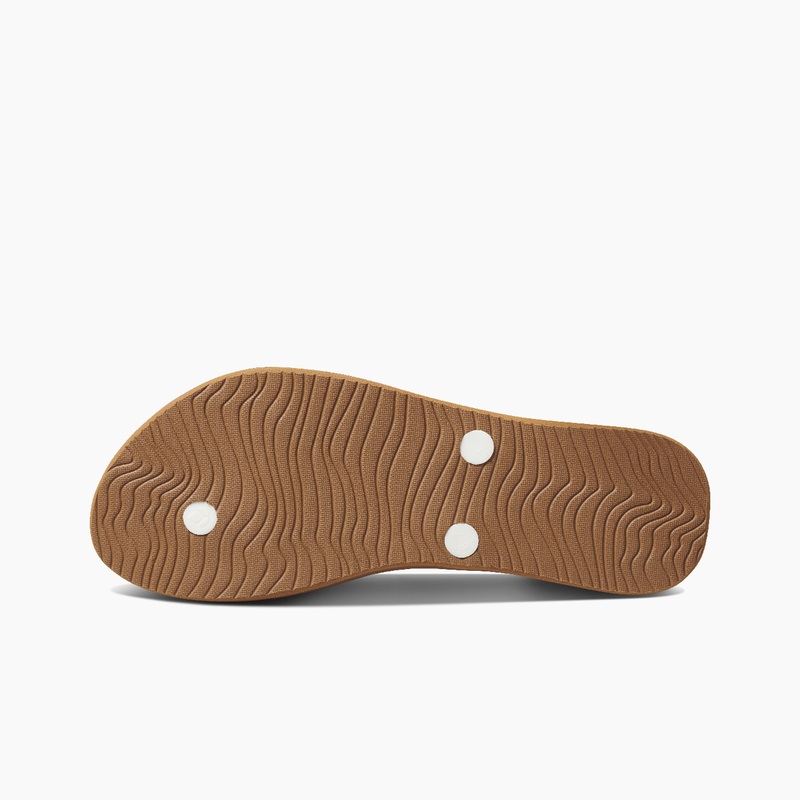 Brown Women's Reef Cushion Stargazer Flip Flops | 7L6XJMN4SX5
