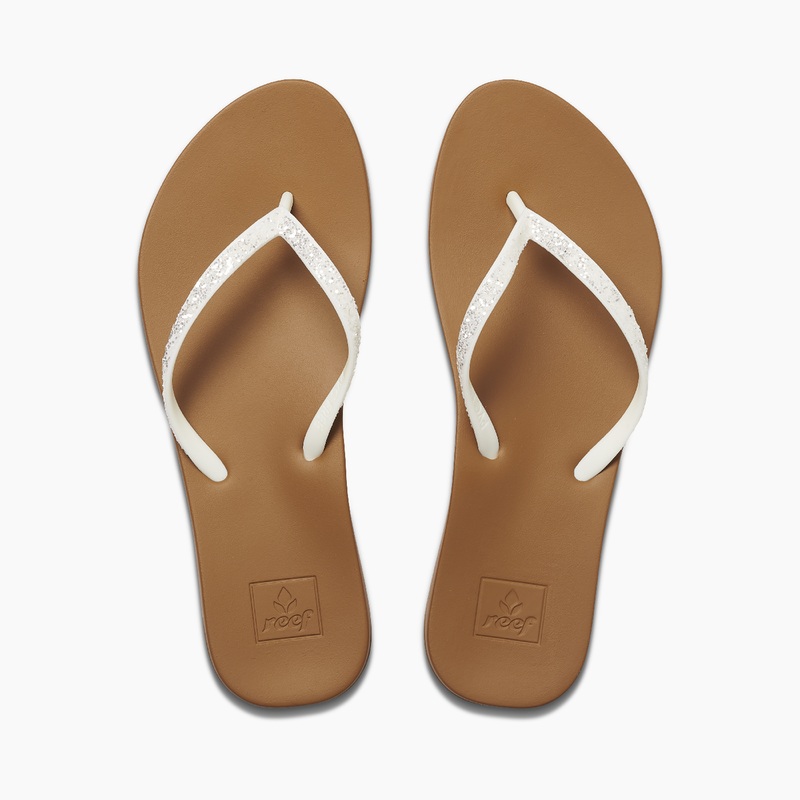 Brown Women\'s Reef Cushion Stargazer Flip Flops | 7L6XJMN4SX5