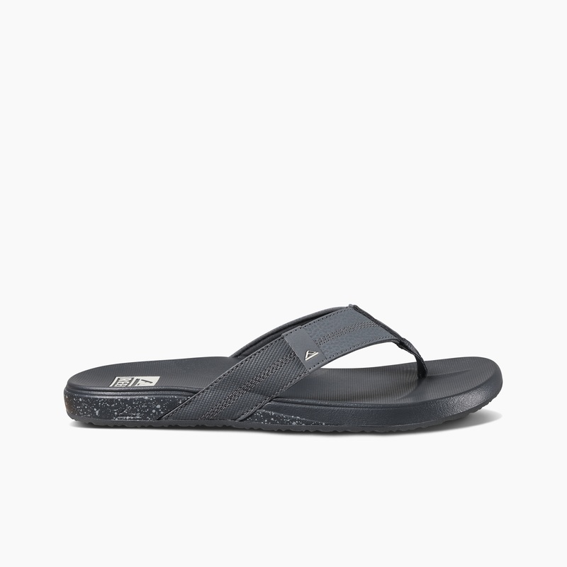 Dark Grey Men's Reef Cushion Phantom Flip Flops | wlYZ1u0JRJL