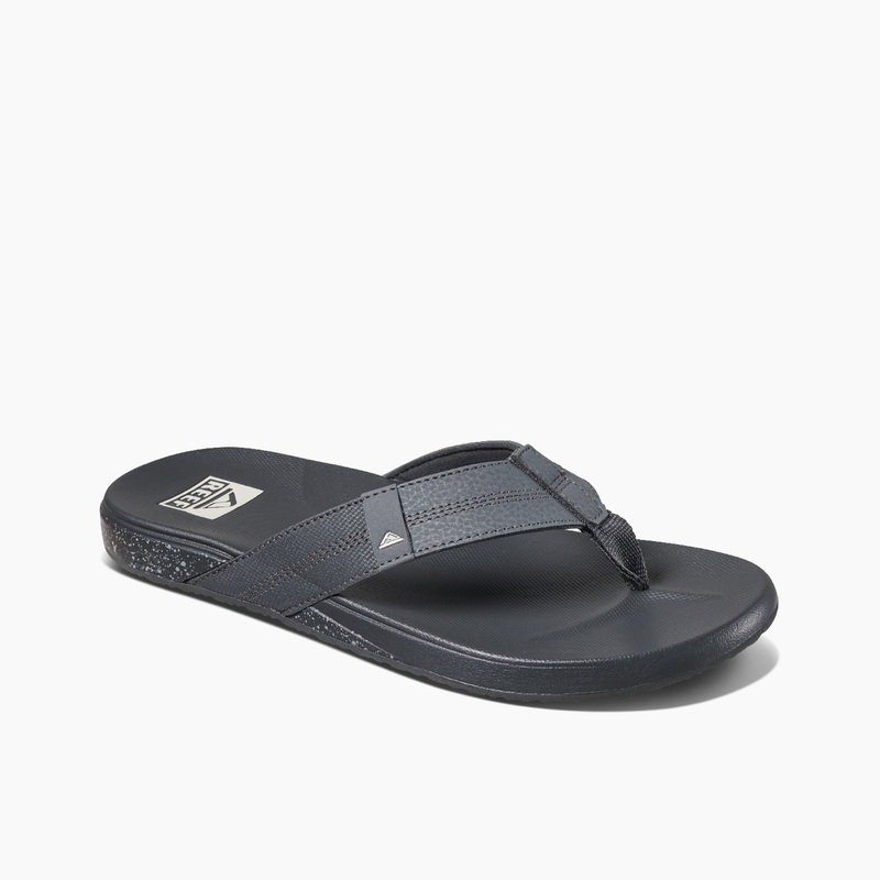 Dark Grey Men's Reef Cushion Phantom Flip Flops | wlYZ1u0JRJL
