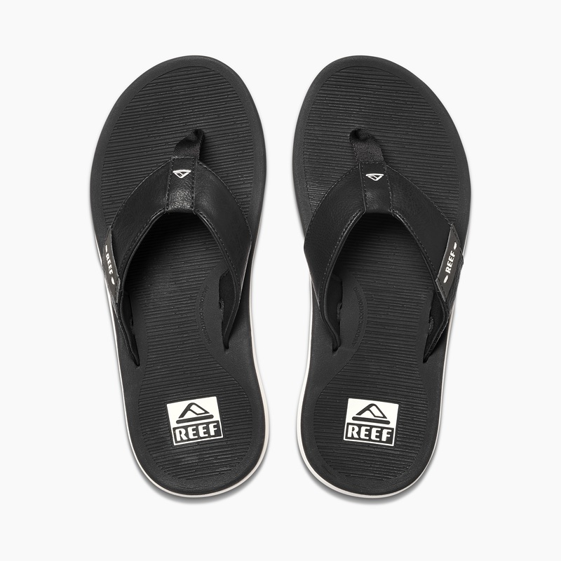 Grey / White Men\'s Reef Santa Ana Flip Flops | sneY6FGgrUD