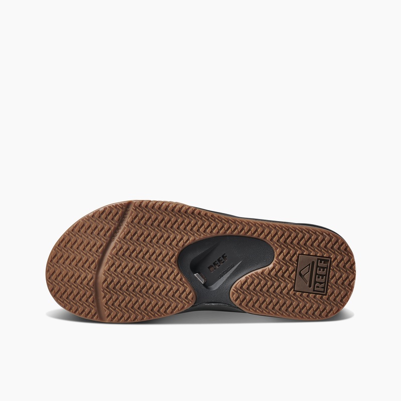 Multicolor Men's Reef Leather Fanning Flip Flops | OBwsLPBMk3I