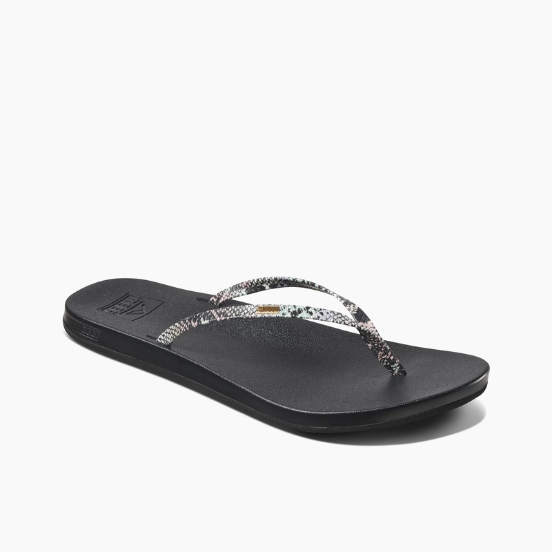 Multicolor Snake Women's Reef Cushion Slim Flip Flops | hhPvy56SK1F