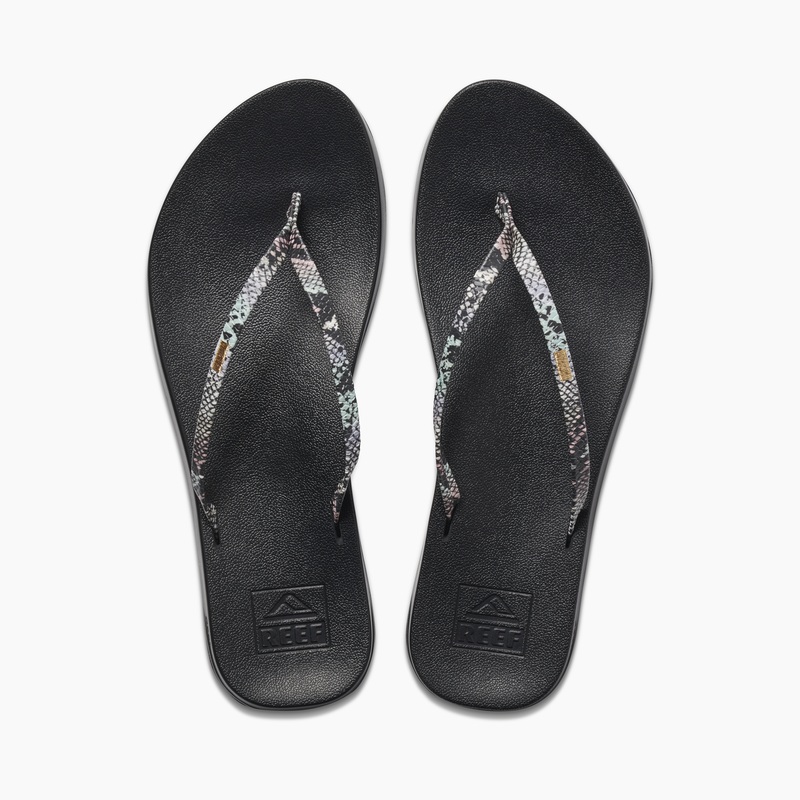 Multicolor Snake Women\'s Reef Cushion Slim Flip Flops | hhPvy56SK1F