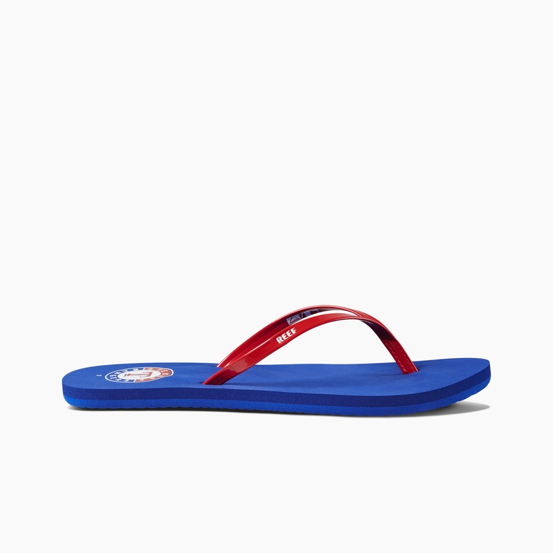 Multicolor Women's Reef Bliss X Mlb Flip Flops | 9uI7cWJhsL4