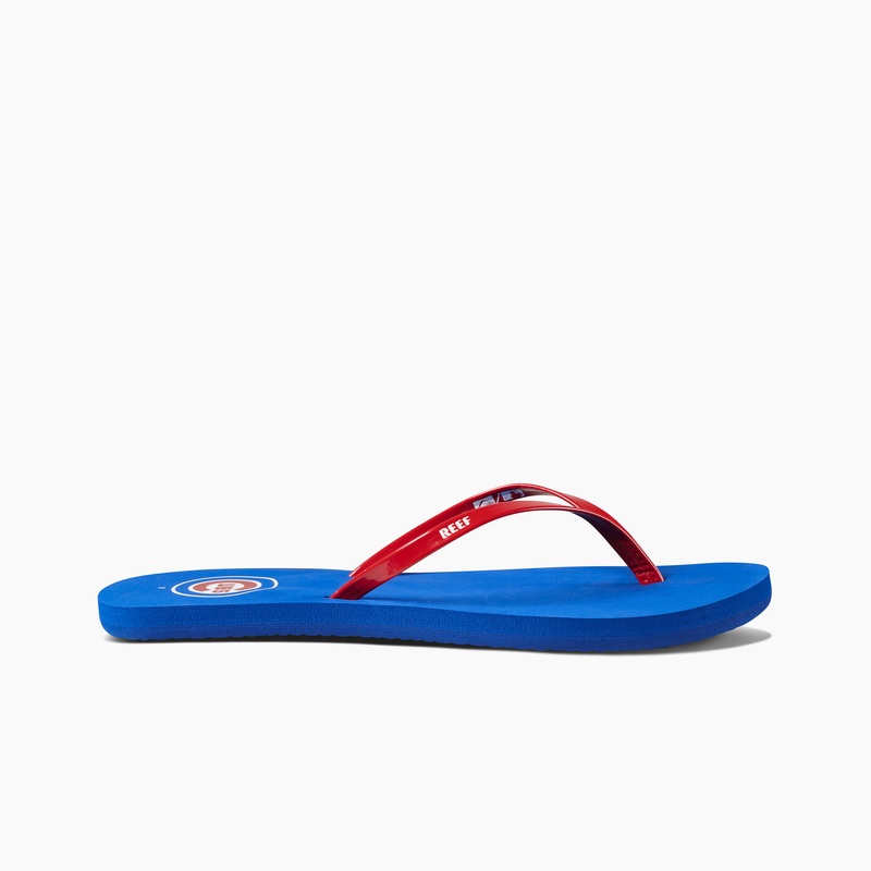 Multicolor Women's Reef Bliss X Mlb Flip Flops | jIfgJOe3Ino
