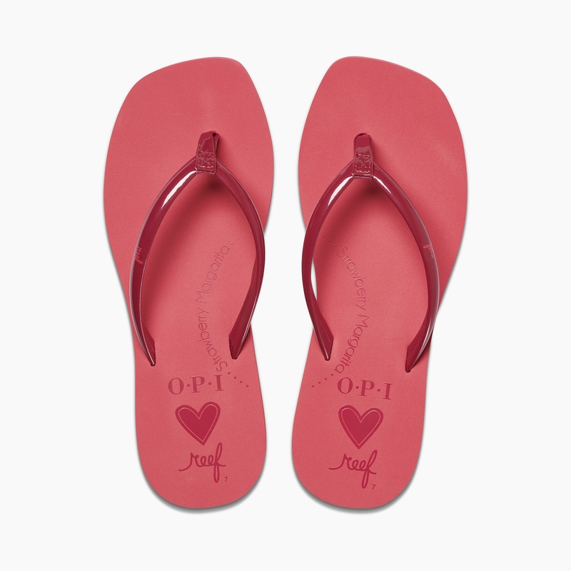 Multicolor Women\'s Reef Seas X Opi Flip Flops | 6XKkQnMar8V