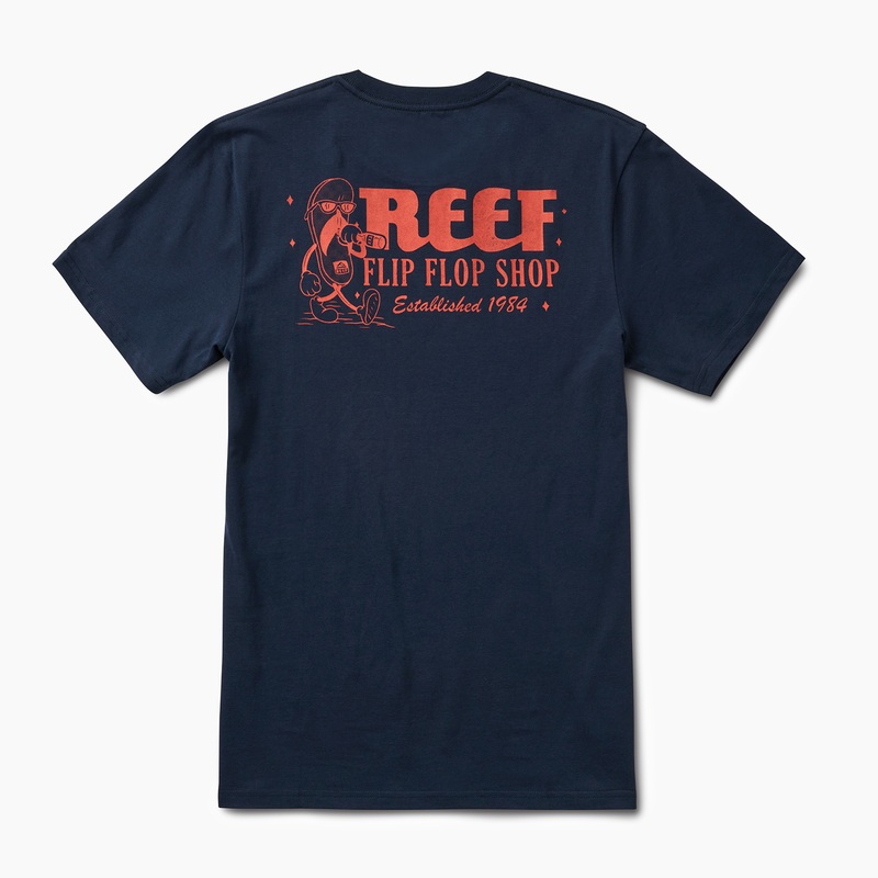 Navy Men's Reef Cushion Stargazer T Shirts | GXATsUacrGi