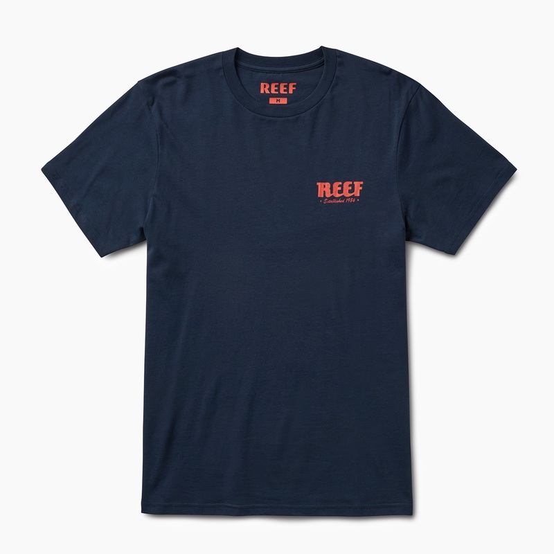 Navy Men\'s Reef Cushion Stargazer T Shirts | GXATsUacrGi
