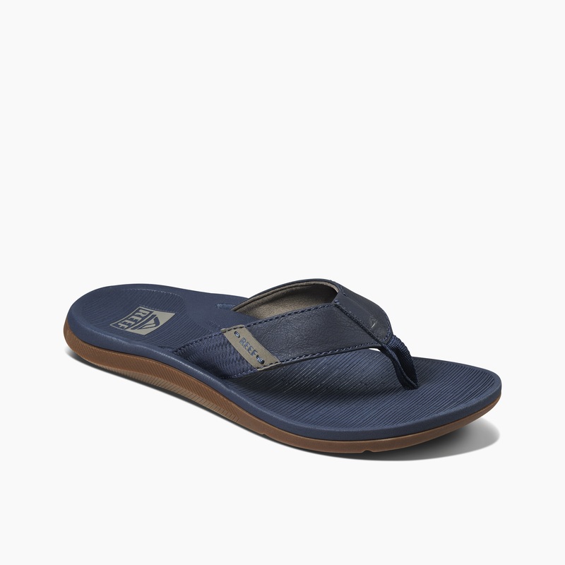 Navy Men's Reef Santa Ana Flip Flops | bjfwpXirWKO