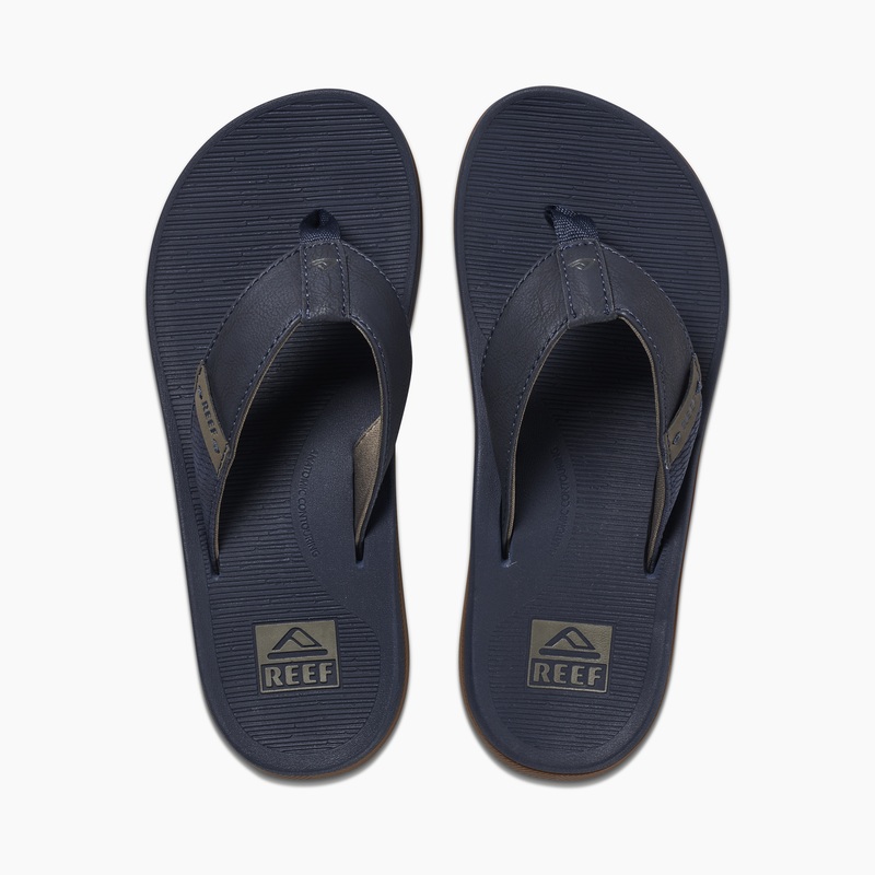 Navy Men\'s Reef Santa Ana Flip Flops | bjfwpXirWKO