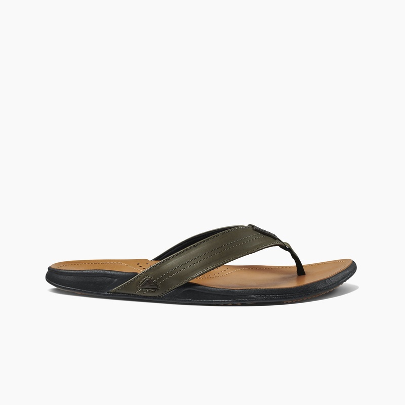 Olive / Brown Men's Reef J-bay Iii Flip Flops | aChRTJir6cs