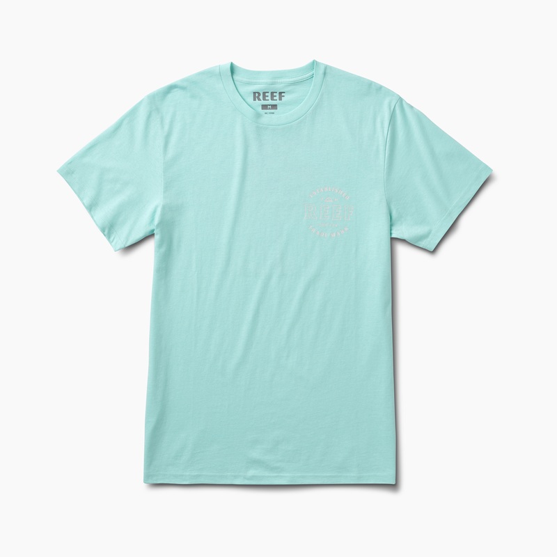 Turquoise Men's Reef Cushion Court T Shirts | bXUvUdmJw57