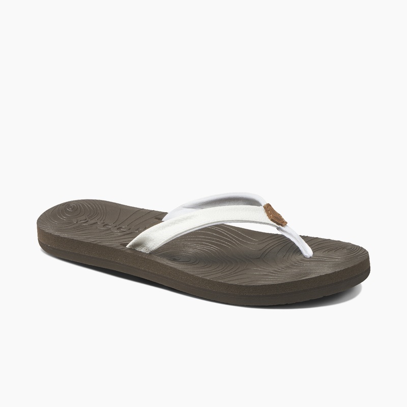 White Women's Reef Zen Love Flip Flops | YErzTky8WN3