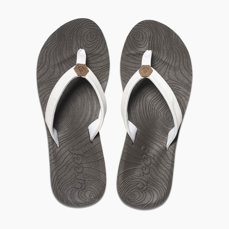 White Women\'s Reef Zen Love Flip Flops | YErzTky8WN3