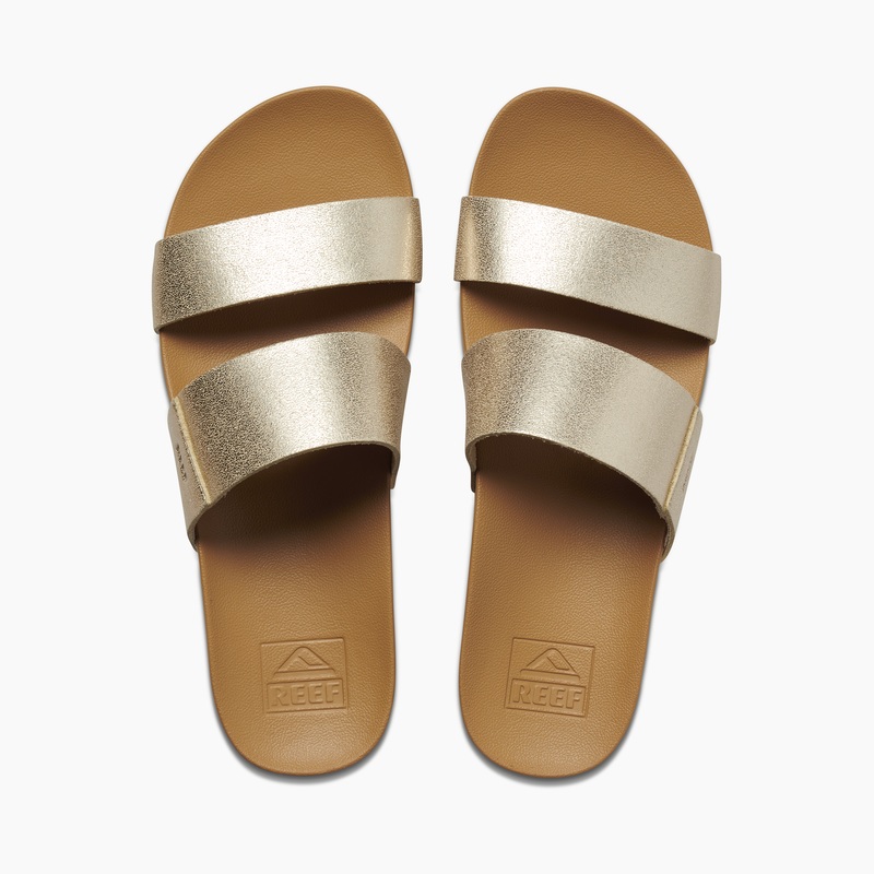 Yellow Women's Reef Cushion Vista Hi Slides | bp205QFtK8A