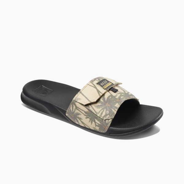 Brown Men's Reef Stash™ Slides | SFQLzFYdhF0