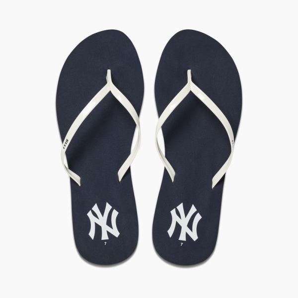 Multicolor Women's Reef Bliss X Mlb Flip Flops | drCZdHazayA
