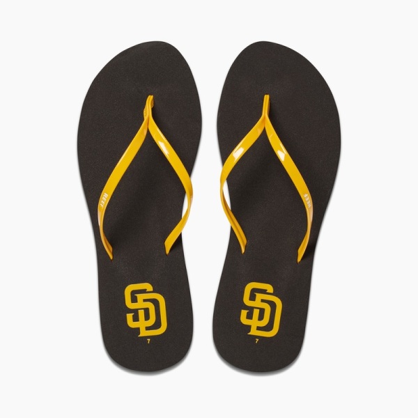 Multicolor Women's Reef Bliss X Mlb Flip Flops | eluM5RlHyny