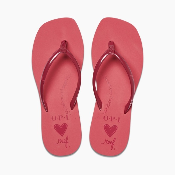 Multicolor Women's Reef Seas X Opi Flip Flops | 6XKkQnMar8V
