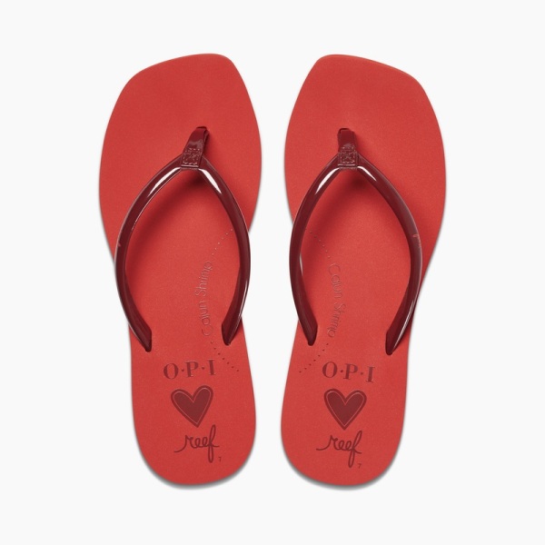 Multicolor Women's Reef Seas X Opi Flip Flops | exCKZIIuSqh